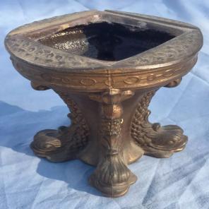 Vintage Gold Dolphin Footed Base Stand