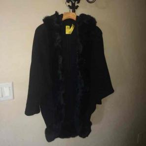 Catherine Melantri rabbit/ wool coat