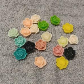 19 piece Resin Flower Flat Back Cabochon