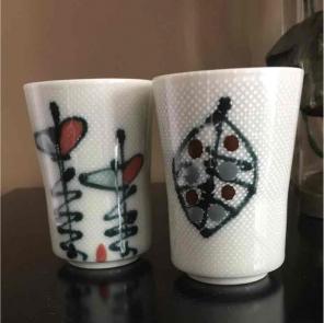 Set Of 2 Antique Porcelain Sake Cups