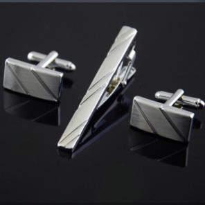 Men's Coordinated Cuff Links & Tie Clip