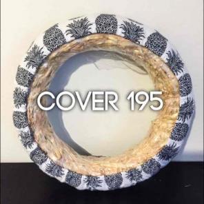B&W Pineapple Steering Wheel Cover