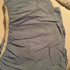 PB Kids Blue Chambray Dust Ruffle