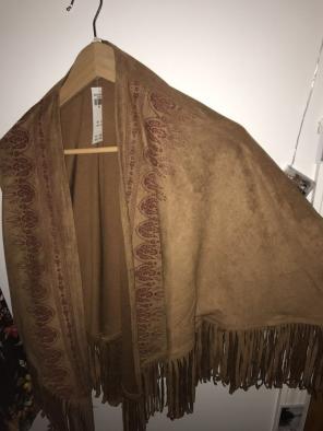 BRAND NEW Suede and Designed Throw-Over