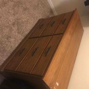 Brown solid oak dresser $75 obo