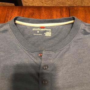Men's Ruff Hewn Light Blue Henley