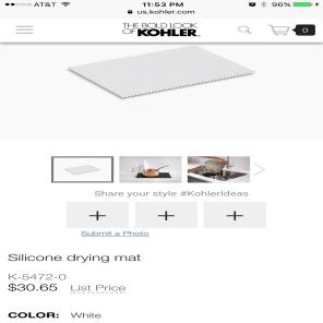 Kohler Dry Mat/Trivet