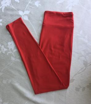Lularoe OS Solid Color Red Leggings