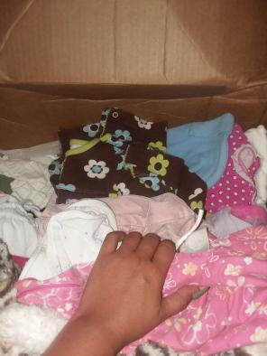Huge box of baby girl clothing