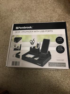 Desk Organizer With USB Ports
