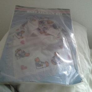 Cross stitch kit baby afghan kit