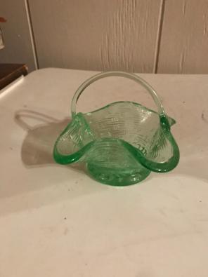 Vintage light green small basket