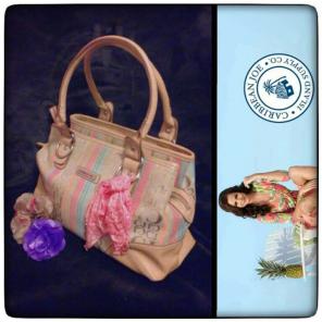 Caribbean Joe Multi-Colored Striped Bag