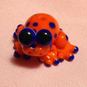 Handmade Lampwork Frog Bead 1 inch