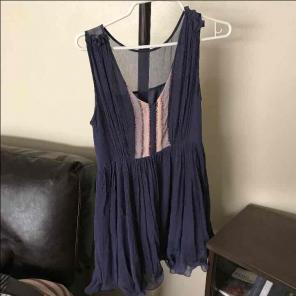 Blue chiffon dress