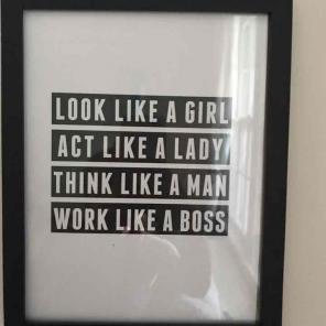Framed graphic and frame