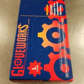 LG white LATEX gloves 1 box of 100 count