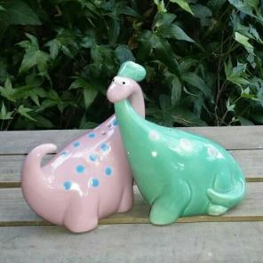 Vintage Dinosaur Salt Pepper Shaker Set