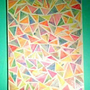 11' by 14' Watercolor triangle canvas