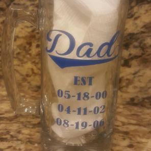 Set of beer mugs for dad