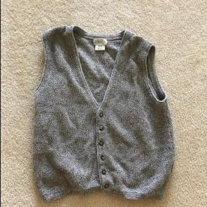 Medium Green Brown Heather Sweater Vest