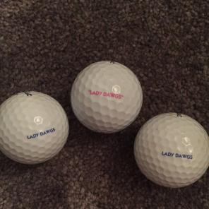 3 Lady Dawgs Golf Balls