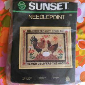 Rooster cross stitch crewel kit