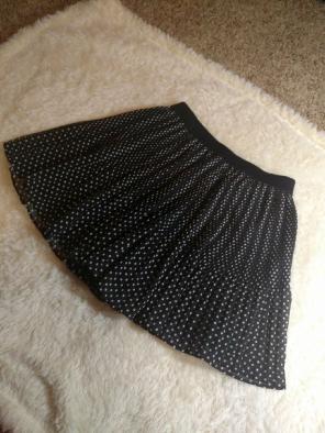 Flowy Black Polka Dot Skirt