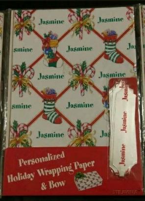 Personalized
Christmas Wrap&Bow JASMINE