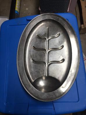 Vintage Silver Plated Footed Meat Tray