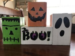 Hand Painted Halloween Blocks