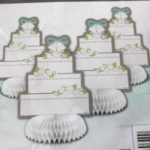 4 Honeycomb 6 inch Wedding Centerpieces