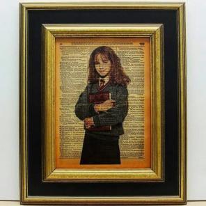 Hermione print vintage dictionary page