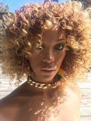 Synthetic Wig Kinky Curly Ombré