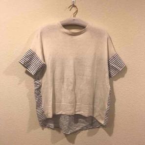 J. Crew mixed fabric boxy top