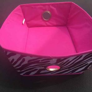 2 Pink and zebra basket
