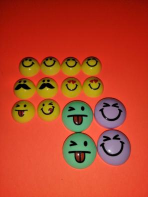 14 ASSORTED RARE EMOJI FLATBACKS