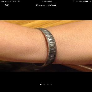 Native American Sterling Bangle Bracelet