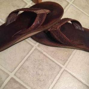 Rainbow sandals flipflops small