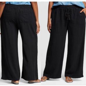 Ava & Viv Plus Size Wide Leg Linen Pants