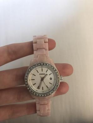 Baby Pink Fossil Watch