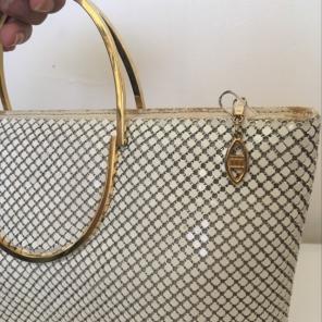 Vintage White And Gold Purse