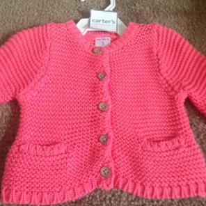 Carter's coral sweater