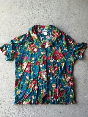 FREE SHIP Nice Vintage S Flowered Blouse