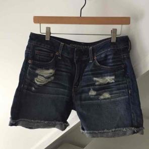 Boyfriend fit denim shorts