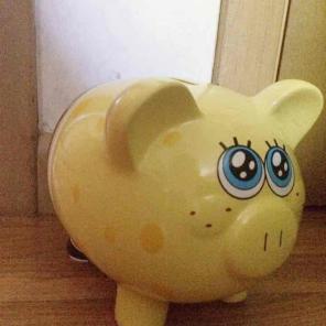 Spongebob square pants piggy bank