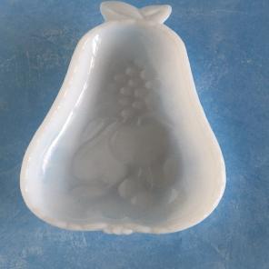VINTAGE MILK GLASS PEAR SHAPE DISH