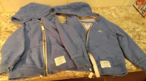 Twin 18 month zip up jackets