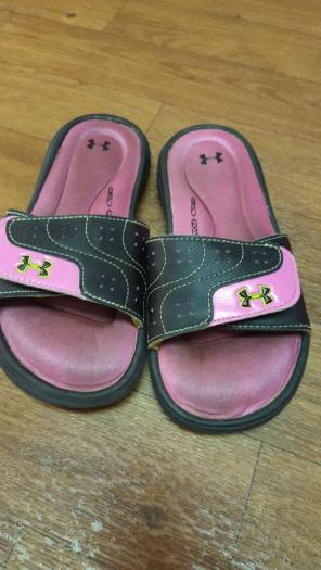 Under Armor Girls Slides Flip Flops 2Y