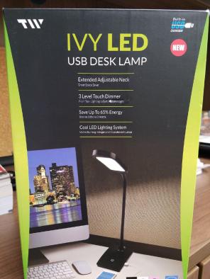 Ivy led lamp with usb charging port